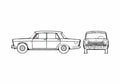 Blueprint Seat 1500 Sedan 1961 A4 Photo Print