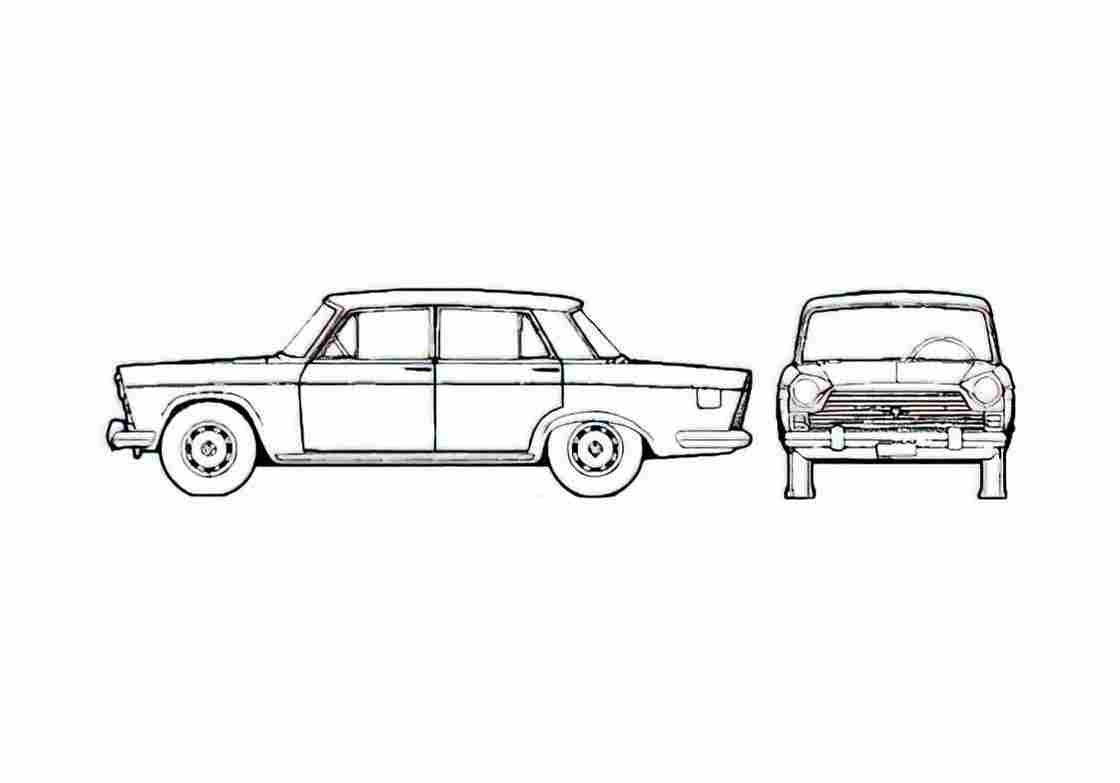 Blueprint Seat 1500 Sedan 1961 A4 Photo Print
