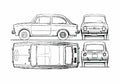 Blueprint Seat 850 Sedan 1970 A4 Photo Print
