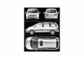 Blueprint Seat Alhambra Minivan 2007 A4 Photo Print