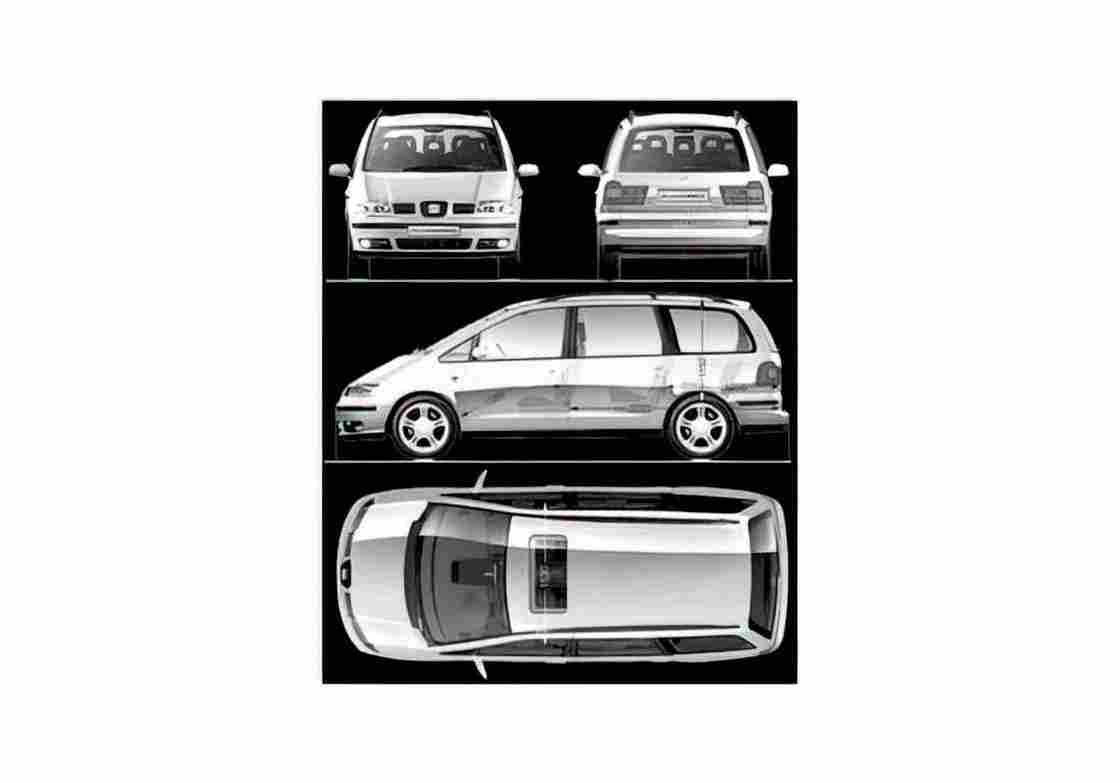 Blueprint Seat Alhambra Minivan 2007 A4 Photo Print