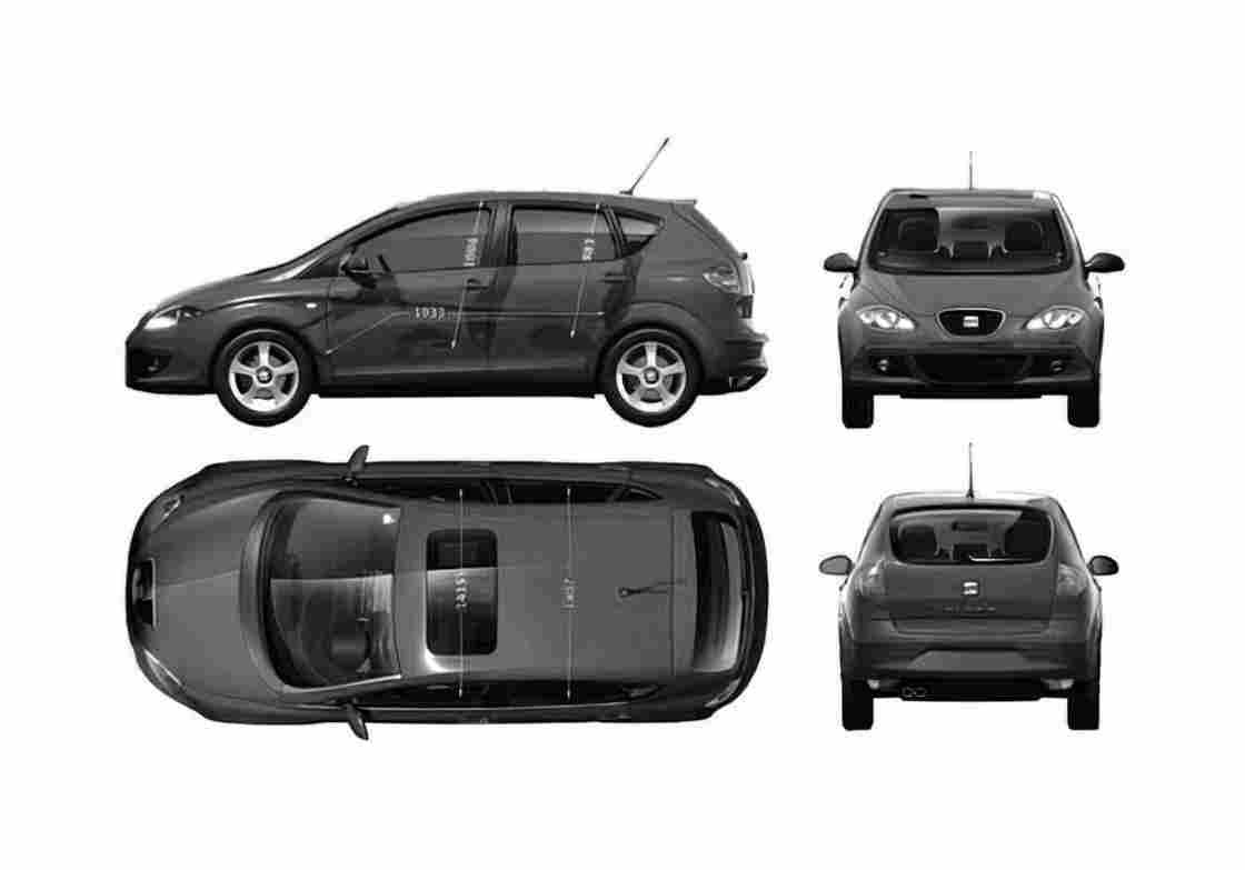Blueprint Seat Altea Hatchback 1999 A4 Photo Print