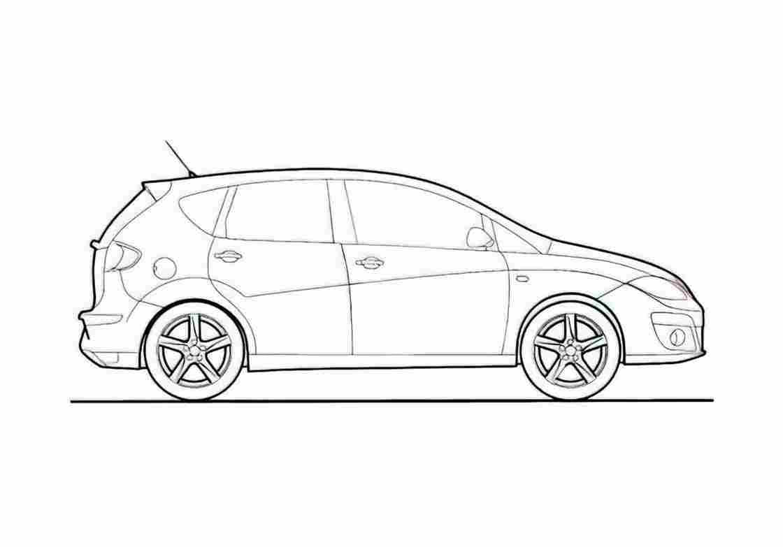 Blueprint Seat Altea Hatchback 2011 A4 Photo Print
