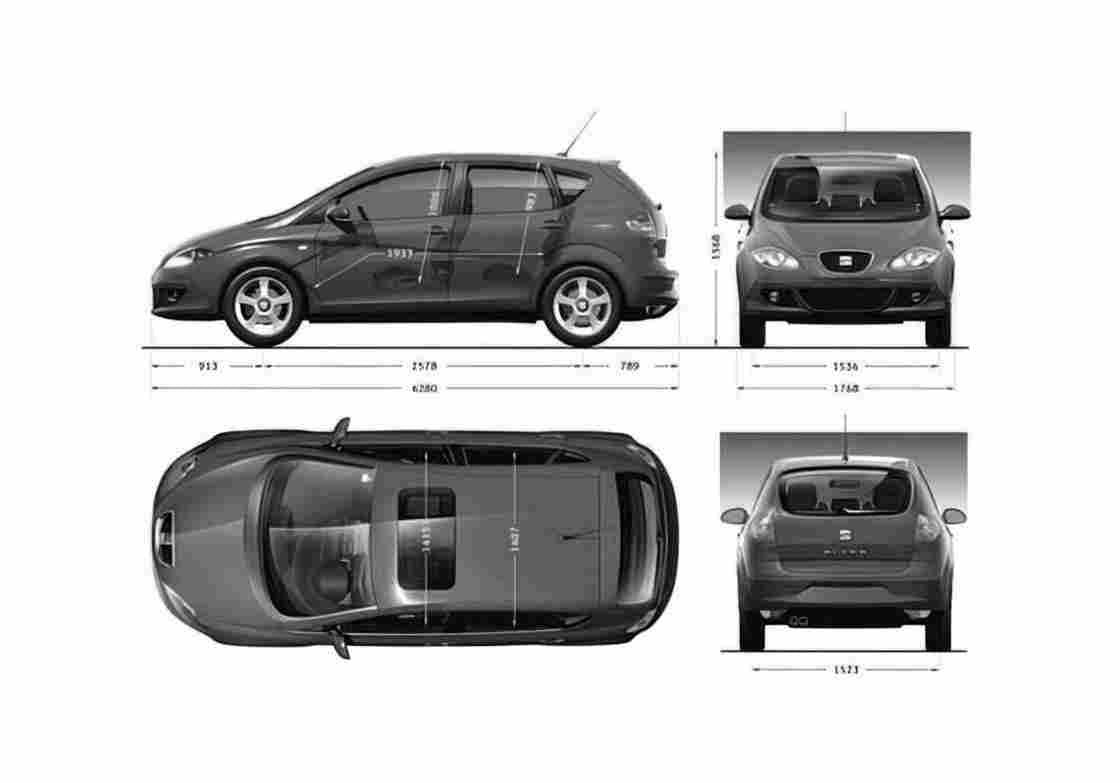 Blueprint Seat Altea Minivan 2004 A4 Photo Print