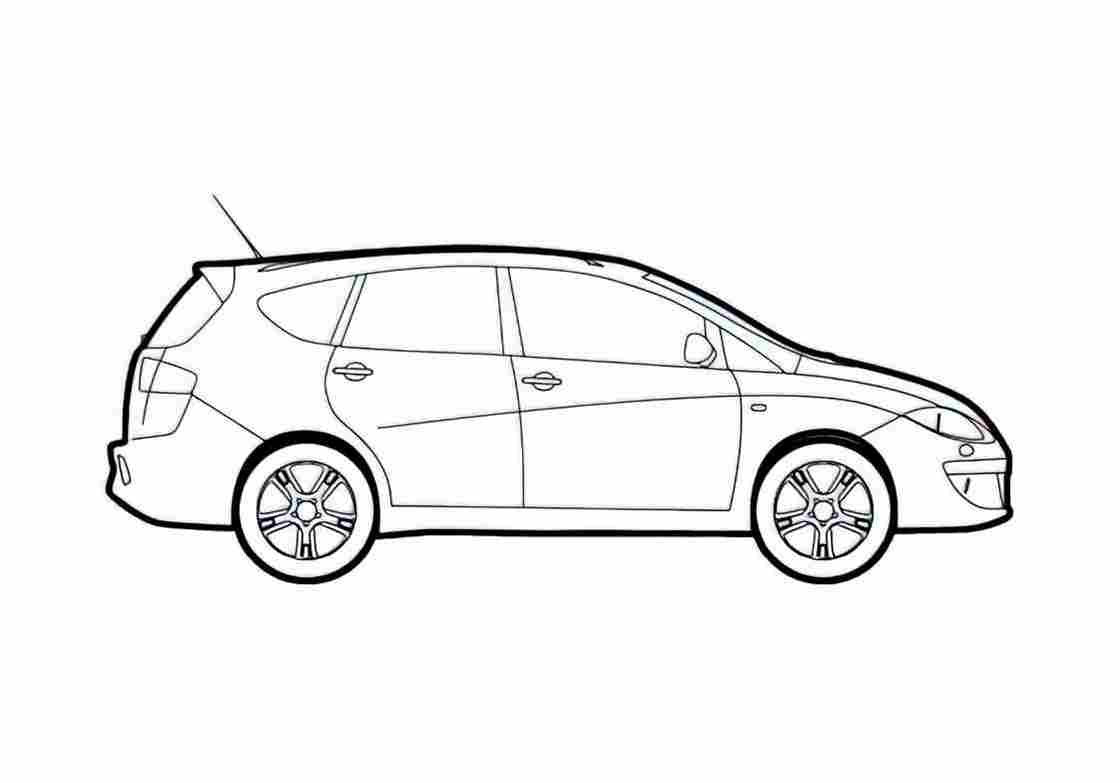 Blueprint Seat Altea Minivan 2008 A4 Photo Print