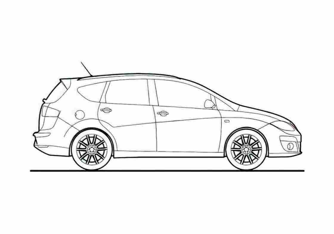 Blueprint Seat Altea XL Hatchback 2011 A4 Photo Print