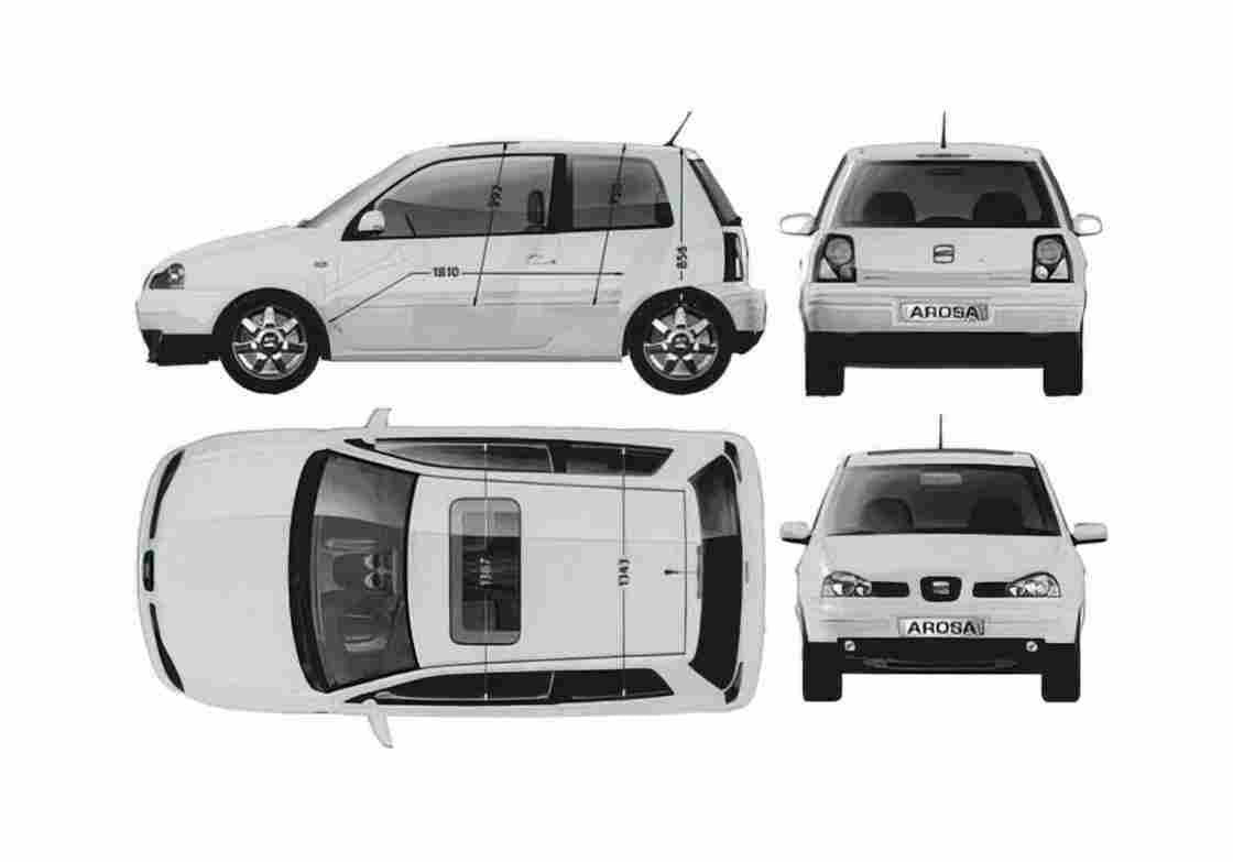 Blueprint Seat Arosa Microvan 2000 A4 Photo Print