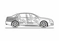 Blueprint Seat Exeo 20 TDi Sport Sedan 2009 A4 Photo Print