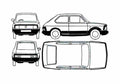 Blueprint Seat Fura 3 door Hatchback 1984 A4 Photo Print