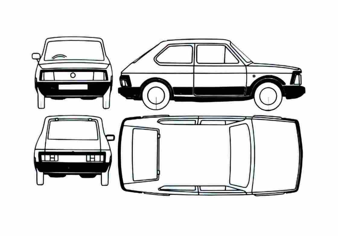 Blueprint Seat Fura 3 door Hatchback 1984 A4 Photo Print