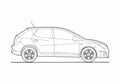 Blueprint Seat Ibiza 5 door Hatchback 2011 A4 Photo Print