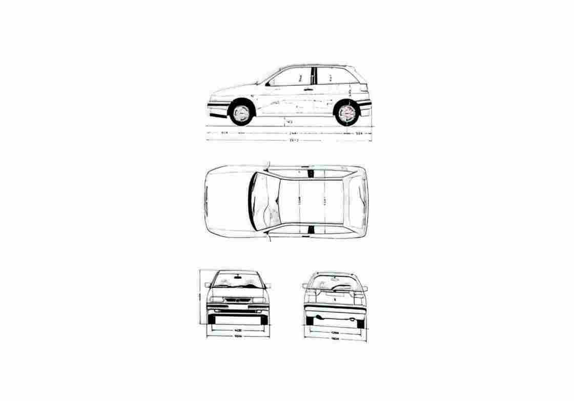 Blueprint Seat Ibiza 6K Hatchback 1993 A4 Photo Print