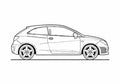 Blueprint Seat Ibiza Cupra Hatchback 2010 A4 Photo Print