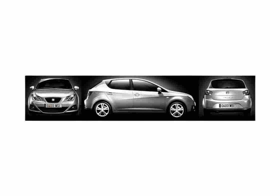 Blueprint Seat Ibiza Hatchback 2009 A4 Photo Print