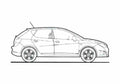 Blueprint Seat Ibiza S4 Hatchback 2008 A4 Photo Print