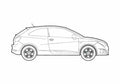Blueprint Seat Ibiza SC Hatchback 2011 A4 Photo Print
