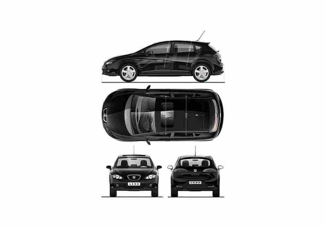 Blueprint Seat Leon Hatchback 2007 A4 Photo Print