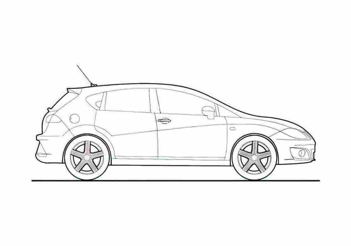 Blueprint Seat Leon Hatchback 2011 A4 Photo Print