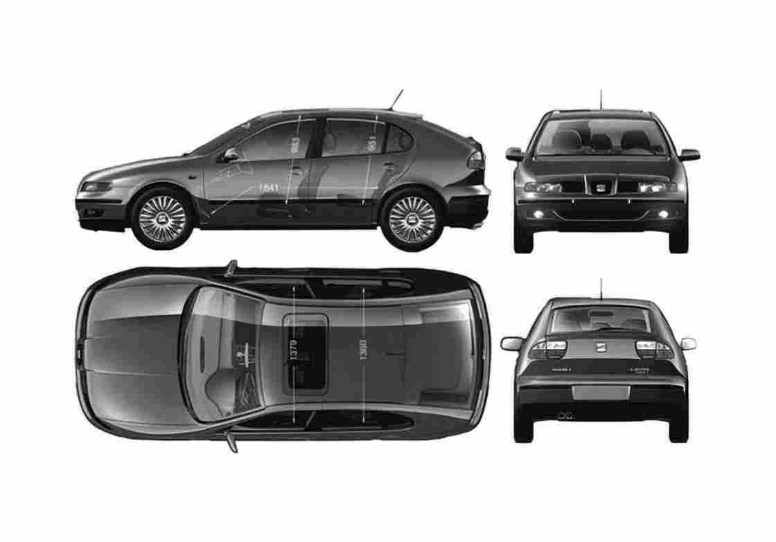 Blueprint Seat Leon Sedan 1997 A4 Photo Print