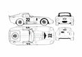 Blueprint Shelby Daytona Cobra Coupe 1966 A4 Photo Print