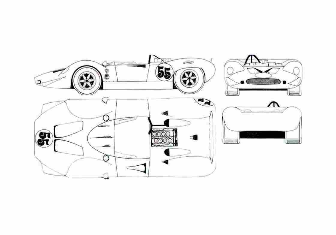 Blueprint Shelby King Cobra OW 1965 A4 Photo Print
