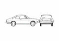 Blueprint Simca 1000 Coupe 1962 A4 Photo Print