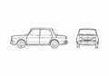 Blueprint Simca 1000 Special Sedan 1970 A4 Photo Print