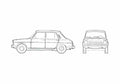 Blueprint Simca 1100 5 door Hatchback 1973 A4 Photo Print