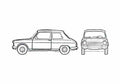 Blueprint Simca 1100 LS 3 door Hatchback 1973 A4 Photo Print