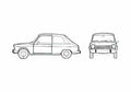 Blueprint Simca 1100 LX 3 door Hatchback 1976 A4 Photo Print