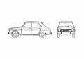 Blueprint Simca 1100 Special 5 door Hatchback 1972 A4 Photo Print