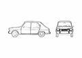 Blueprint Simca 1100 TI 5 door Hatchback 1976 A4 Photo Print