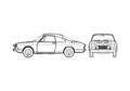 Blueprint Simca 1200 S Coupe 1968 A4 Photo Print