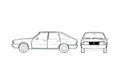 Blueprint Simca 1307 S Hatchback 1976 A4 Photo Print