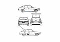 Blueprint Simca 1308 Hatchback 1976 A4 Photo Print