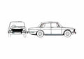Blueprint Simca 1500 Special Sedan 1968 A4 Photo Print