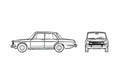 Blueprint Simca 1501 Special Sedan 1970 A4 Photo Print