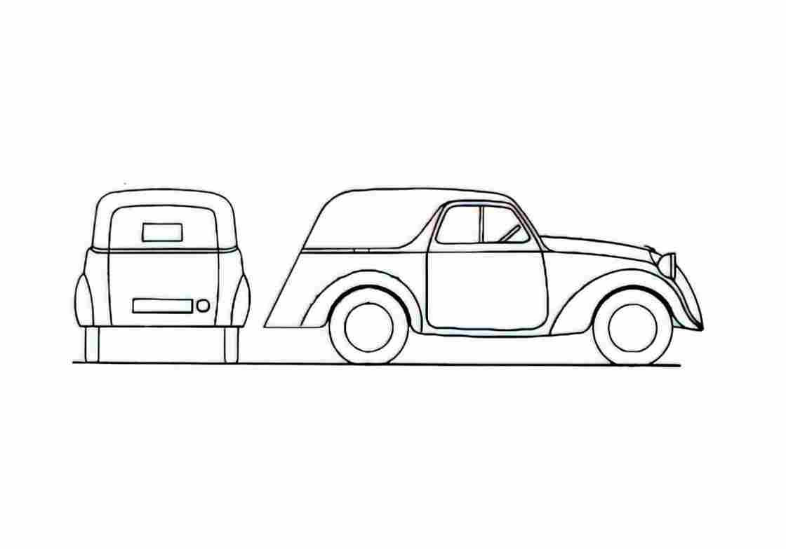 Blueprint Simca 5 Fourgon Van 1948 A4 Photo Print