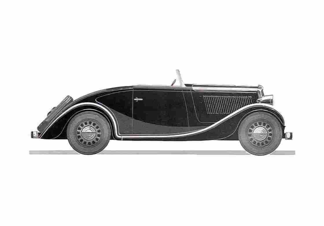 Blueprint Simca 6 Cabriolet 1937 A4 Photo Print