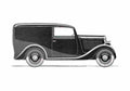 Blueprint Simca 6 Fourgon Van 1937 A4 Photo Print