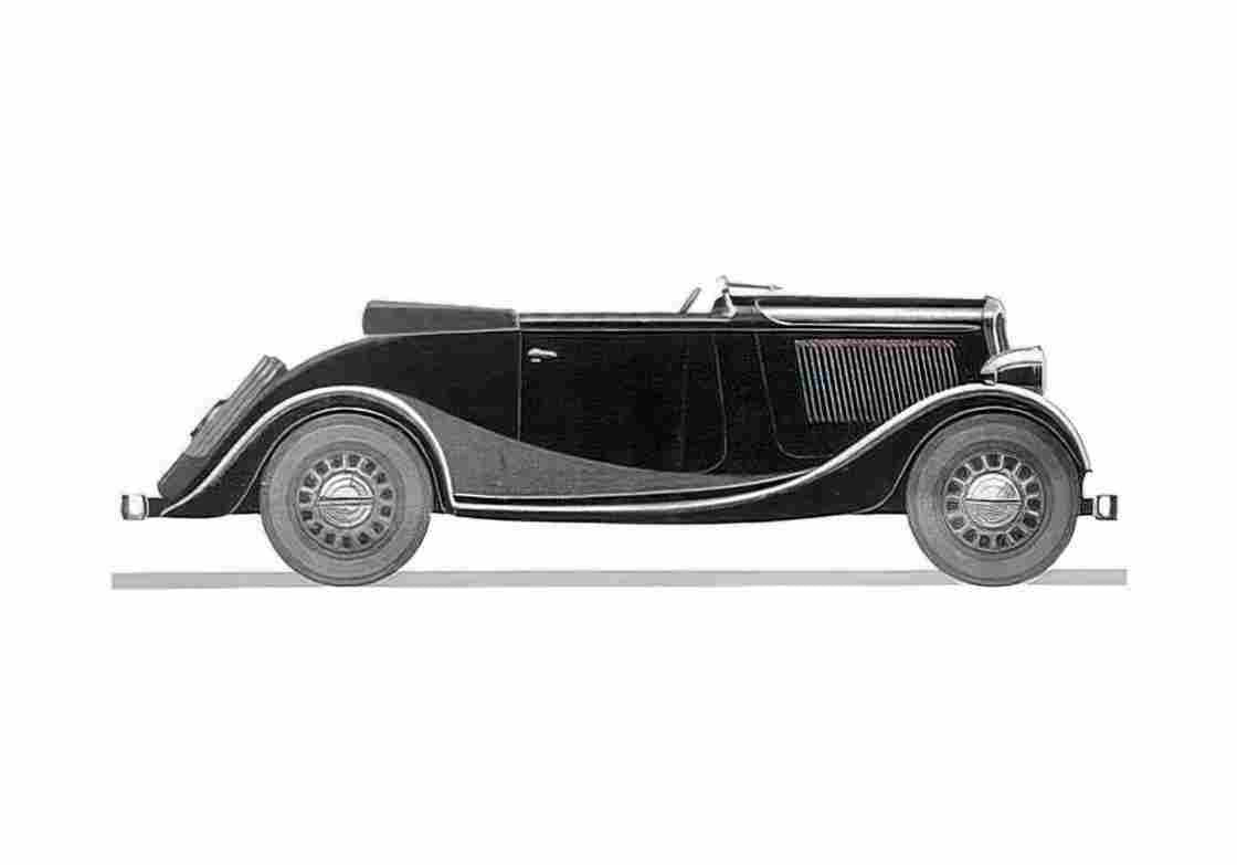Blueprint Simca 6 Roadster 1937 A4 Photo Print