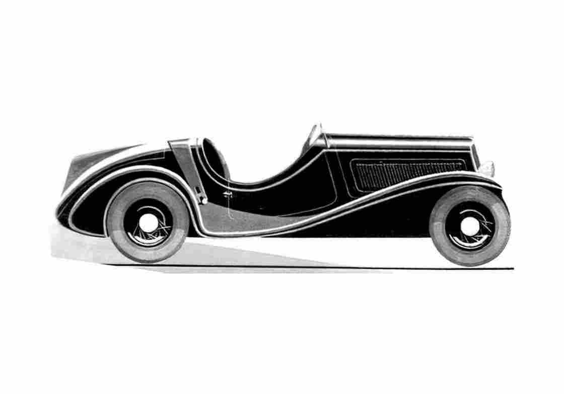 Blueprint Simca 6 Sport Roadster 1936 A4 Photo Print