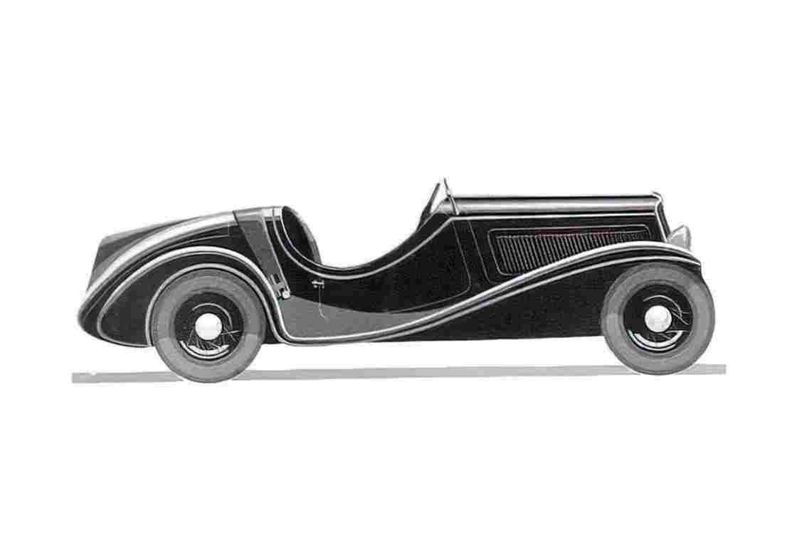 Blueprint Simca 6 Sport Roadster 1937 A4 Photo Print