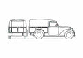 Blueprint Simca 8 Camionnette Van 1946 A4 Photo Print