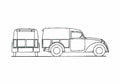 Blueprint Simca 8 Camionnette Van 1948 A4 Photo Print