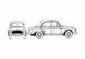 Blueprint Simca Aronde Montlhery Special Sedan 1964 A4 Photo Print