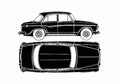 Blueprint Simca Aronde P60 Sedan 1960 A4 Photo Print