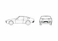 Blueprint Simca Matra Bagheera Coupe 1975 A4 Photo Print
