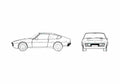 Blueprint Simca Matra Bagheera S Coupe 1975 A4 Photo Print