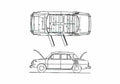 Blueprint Skoda 1000 MB Sedan 1965 A4 Photo Print